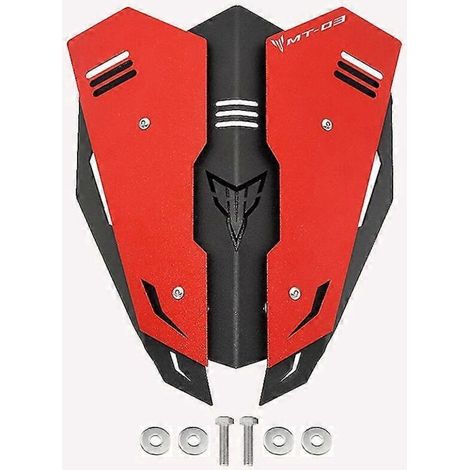 Kit de déflecteur de pare-brise en aluminium Mtkracing compatible avec les modèles Yamaha MT-03 (2021-2022) et MT-25 (MT-25) - Rouge (1/5)