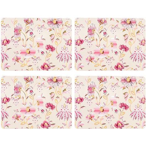 Cath Kidston Friendship Gardens Cream Set of 4 Cork Backed Placemats (1/4)