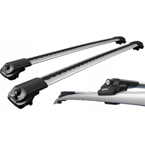 Portaequipajes de techo Turtle Air1 Air-1 de base baja, plateado, 82/86 (1/5)
