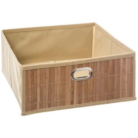 Panier 31x15cm Mix n Modul Latte Bambou - Rangement pour livres, vêtements légers, nécessités quotidiennes (1/3)