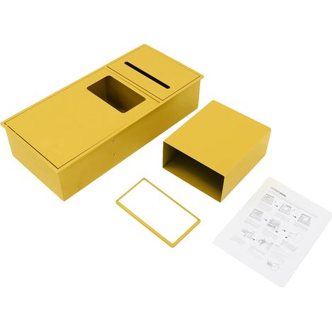 Poubelle, Acier Inoxydable, Design Gain de Place, Or (1/2)