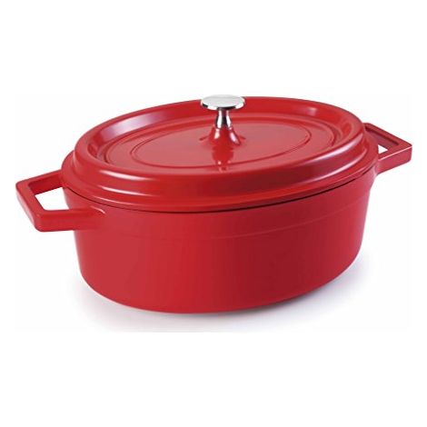 Lacor 25927- Casseruola ovale rossa alluminio pressofuso 26x20 cm (1/4)