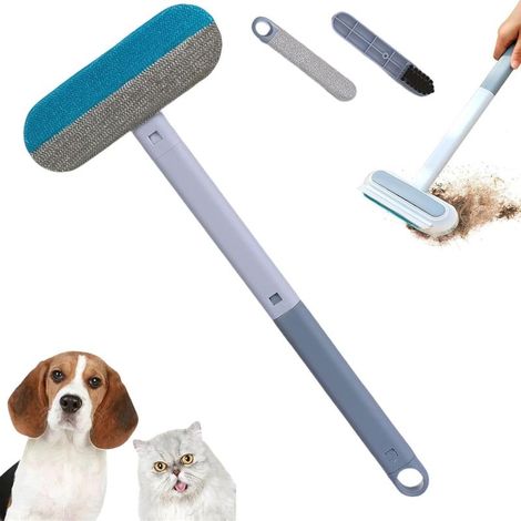 4-in-1 pet hair brush, detachable multifunctional cleaning brush, pet hair brush with adjustable extension pole for cats, dogs and window coverings (1/5)