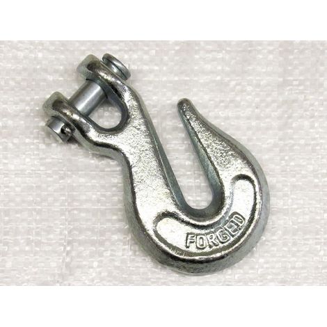 10MM Zinc Plated Clevis Grab Hook - Pull Chain 3/8'' Forestry Recovery Shortner (1/2)