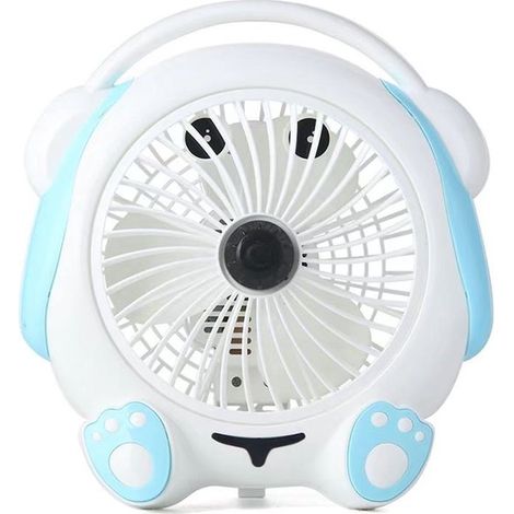 Mini ventilador de dibujos animados para habitación de estudiante, dormitorio, escritorio, silencioso, enchufable, bonito para uso doméstico. (1/2)