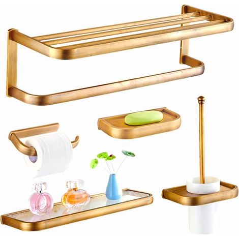 Kupferfarbenes Badezimmer Hängeset