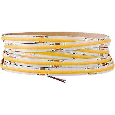 Striscia led COB strip bobina 50 metri 24 volt led smd 600 watt illuminazione per interni soggiorno cucina camera da letto (1/5)