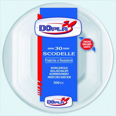 Scodelle bianche cc.500 confezione pz.30 - cc.500 - 10 cf