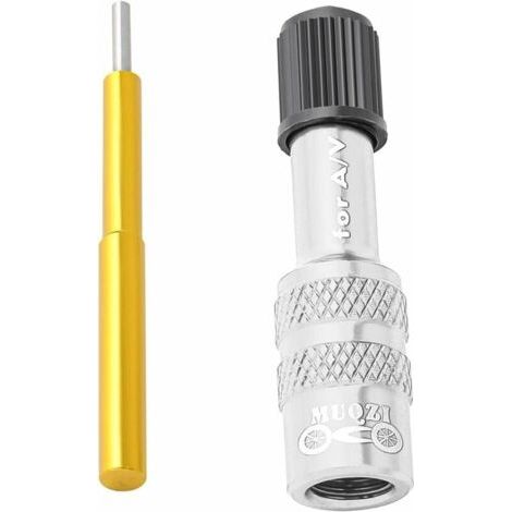 Adaptateur de valve de vélo pour valve de pneu de vélo, kit adaptateur pour appareils de gonflage et accessoires compatibles avec pompe standard ou compresseur d'air (1/5)