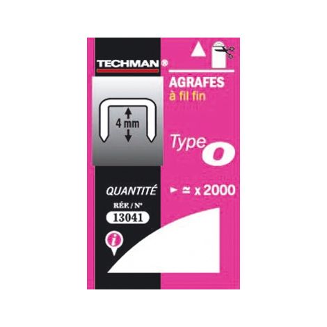 Grapas 4 mm - tipo O TECHMAN