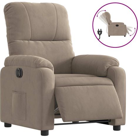 Fauteuil relax Fauteuil inclinable électrique taupe tissu microfibre (1/5)