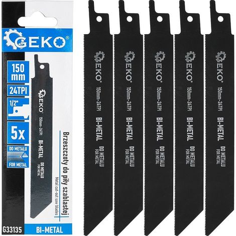 Lama per sega Geko bi-metal 150 mm 24 TPI confezione 5