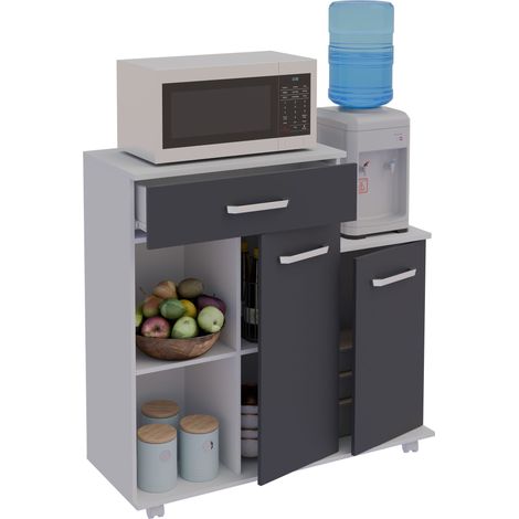 Mobilier de cuisine Bakila H. 88 x L. 90 x P. 33 cm Blanc / Anthrazit