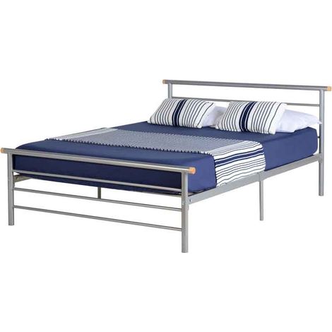 Orion 4 Feet Bed Frame - L199 x W133.5 x H84 cm - Silver (1/4)