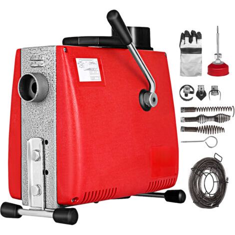 [JAMAIS UTILISÉ] VEVOR Abflussreinigungsmaschine 250 W, Hochdruckreinigungsmaschine 400 U/min, Rohre Pipeline Baggermaschine, Rohre Mechanisch Reinigen, Rohre Verstopfungen, Mechanischen Reinigung der