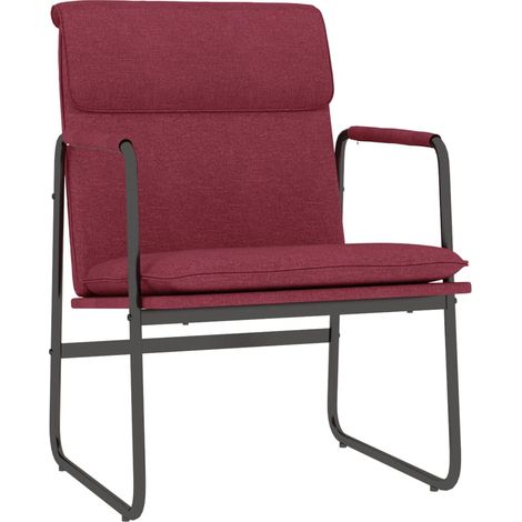 Sillón de relax tela rojo tinto 55x64x80 cm vidaXL