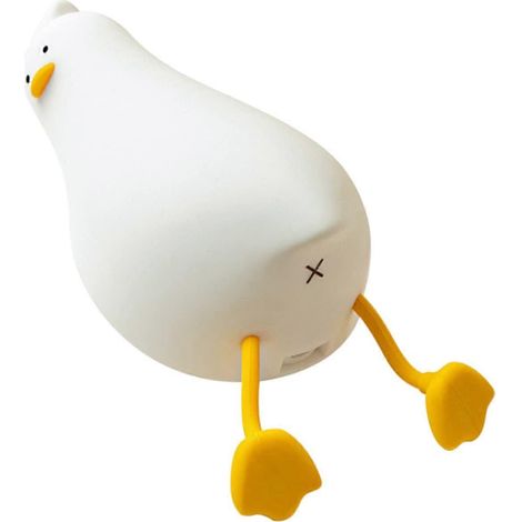 Silikon-Enten-Nachtlicht, weiches Silikon-Nachtlicht in Entenform für Kinder mit Timer, augenschonende Nachttischlampe