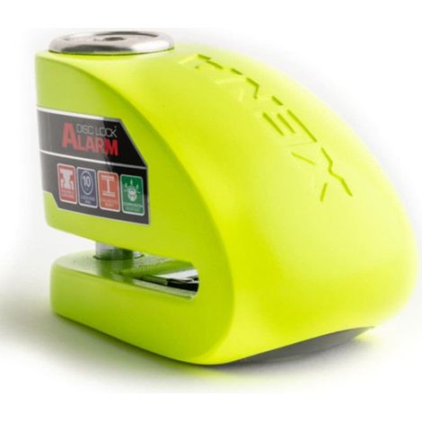 XENA - Antivol Moto Bloque Disque Alarm 120 dB XX10 Acier 10mm - Classe SRA - Jaune Fluoabc100010843400000 (1/4)