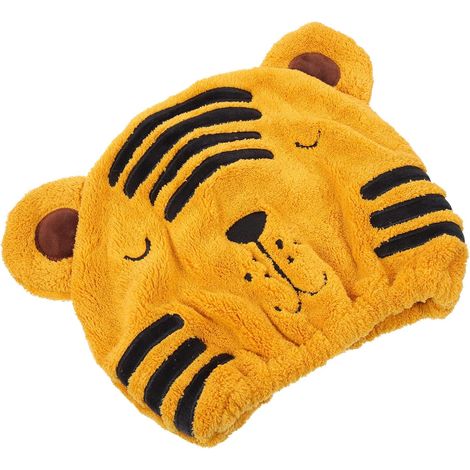 Girls Coral Fleece Headband Towel with Animal Design (1/5)