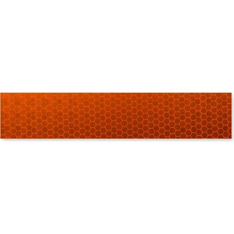 Riflettori 4 pezzi di riflettori autoadesivi 15 x 3 cm, sicurezza al buio, adesivi riflettenti, adesivi, adesivi riflettenti, adesivi per scale, adesivi riflettenti di sicurezza (arancione) (1/5)