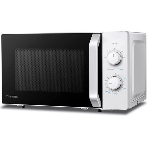 Toshiba MW2-MM20P(WH) - Forni a microonde standard, 20 Litri, 800 W, 5 livelli di potenza con pratica funzione di scongelamento, illuminazione a LED interno/Bianco (1/5)