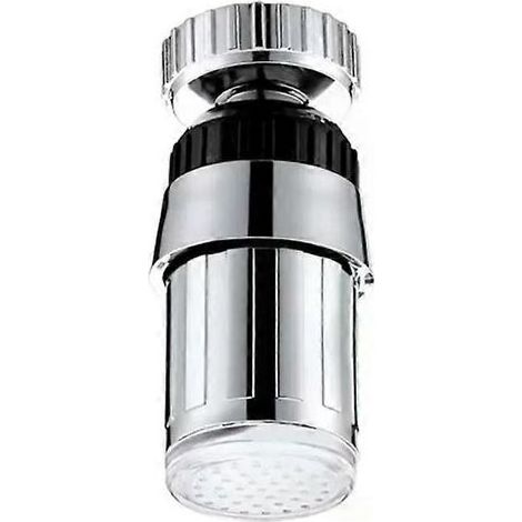 Pommeau de douche lumineux avec filtre intégré et éclairage LED multicolore, compatible pour robinetterie de salle de bain et de cuisine, tous types de montage standard (1/5)