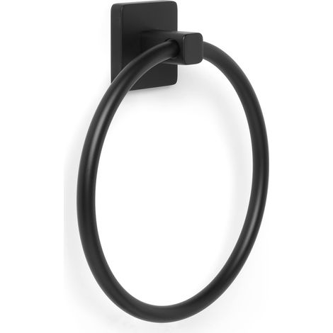 PORTASCIUGAMANI AD ANELLO NERO OPACO (1/3)