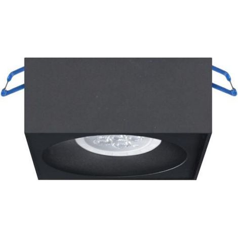 Luminaire Encastré Carré - Aluminium - IP20 - Pour Bureau Salon Cuisine - 97 x 97 x 45 mm - Noir - Unité (1/3)