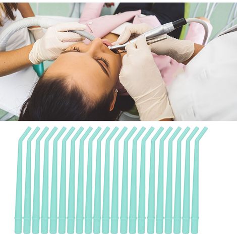 Kit de 25 embouts d'aspirateur chirurgical dentaire jetables pour l'aspiration de salive (grand format vert) (1/5)