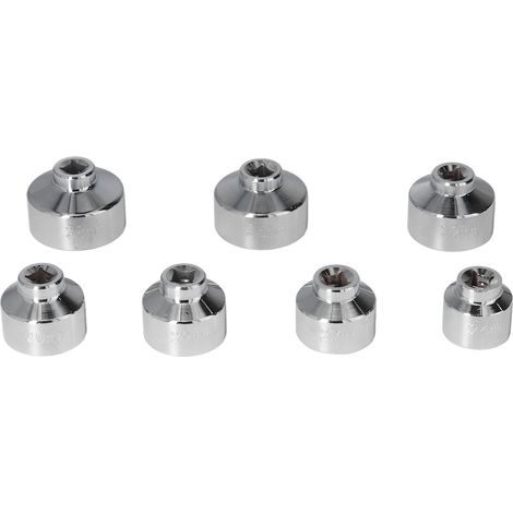 7-teiliger Ölfilterdeckelschlüsselsatz, 3/8-Zoll-Steckschlüssel, Größen 24, 27, 29, 30, 32, 36, 38 mm, Ersatzwerkzeug für Mercedes-Benz (1/5)