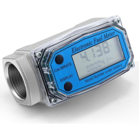 Débitmètre À Turbine Numérique - 1 Pouces - Précision ±1 % - Pour Diesel Essence Kérosène Eau - 10 À 100 L/min - Affichage LCD (1/5)