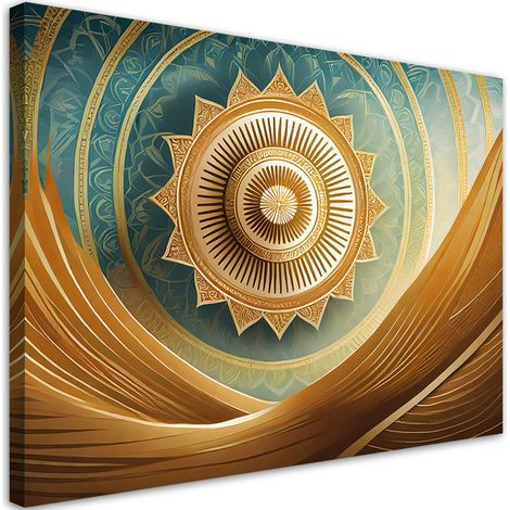 Tableau déco Mandala Or Oriental 90x60 (1/5)