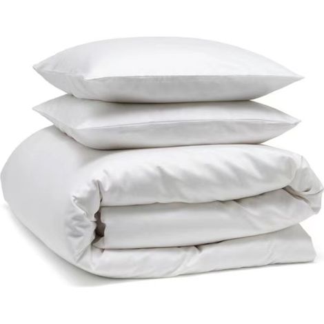 Iztoss – Couette blanche 220 x 240 cm avec 2 oreillers 60 x 60 cm – Fibres de soja – Confort optimal – Pour lit double