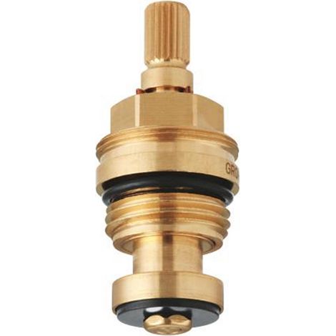 Grohe – Tête de robinet 1/2 pouce – Courte tige pour vannes de sortie et robinets – Filetage plomberie standard