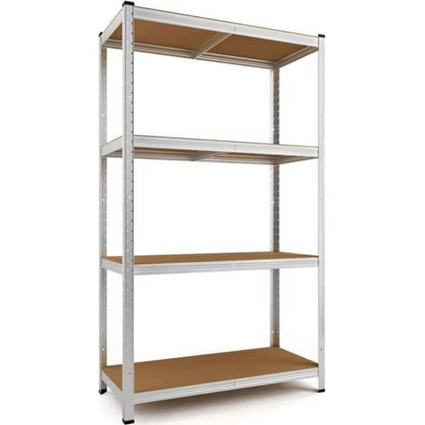 ORION91oficial® - Estantería Metálica Galvanizada  Modular  Almacenaje  140x70x30 cm  Acero y MDF  Antihumedad  Hogar  Trastero  Almacen  Garaje  4 Baldas Ajustables  Cargas Pesadas 700Kg  (1/5)