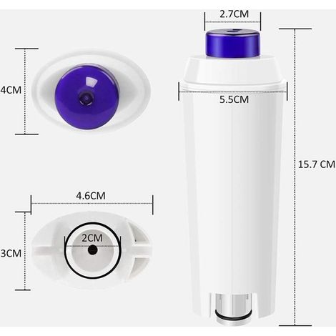 1 élément filtrant pour machine à café compatible avec les filtres DeLonghi DLSC002 et DLS C (1/4)