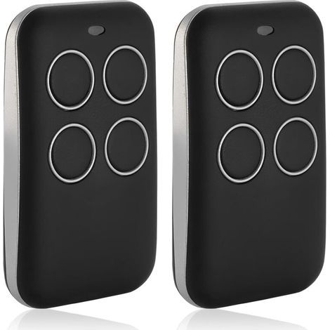 2pcs Universal Garage Door Remote Control 433MHz, Universal Gate Remote Control Transmitter, Manual 433MHz 4-Channel Cloning Remote Control (1/5)