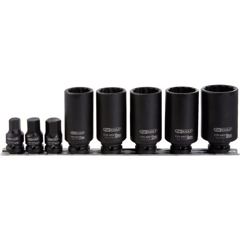 Kstools – Douille à chocs 1/2" 34 mm – Chrome-molybdène – Pour utilisation à chocs – Compatible avec Mercedes Benz Actros