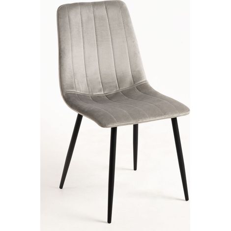 Sillas Comedor - Silla Liny Terciopelo - Gris