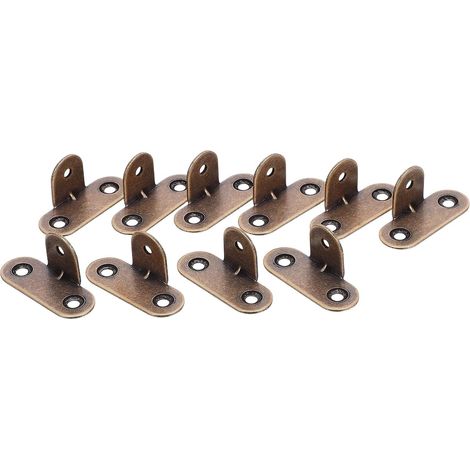CCYKXA Lot de 10 Équerres d'angle à 90 Degrés Épaissies en Métal Haute Résistance pour Meubles, Support en T Dissimulé, pour Étagères et Établi Projets DIY (1/5)