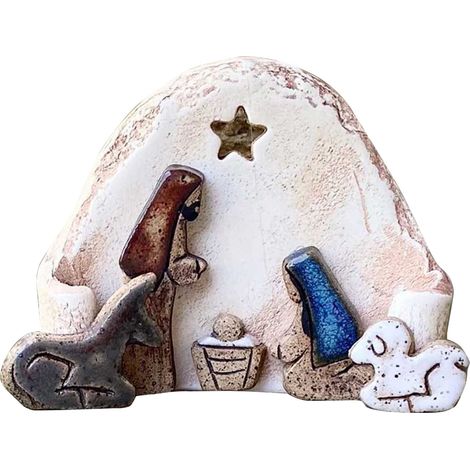 Scène De La Nativité - Statue En Résine Miniature - Décoration De Table Noël Cheminée - Lot De 1 (1/5)