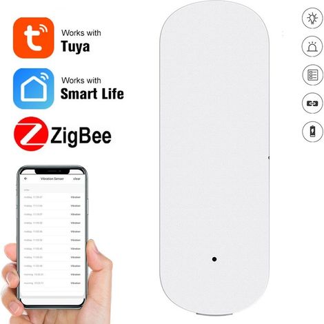 Tuya Sensore di Vibrazione Smart Zigbee per Porte e Finestre (1/5)