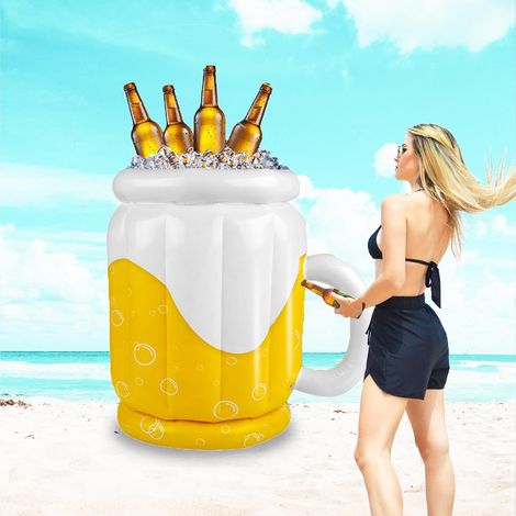 Grande boccale gonfiabile per birra, secchiello per bevande, barbecue, piscina estiva (1/5)