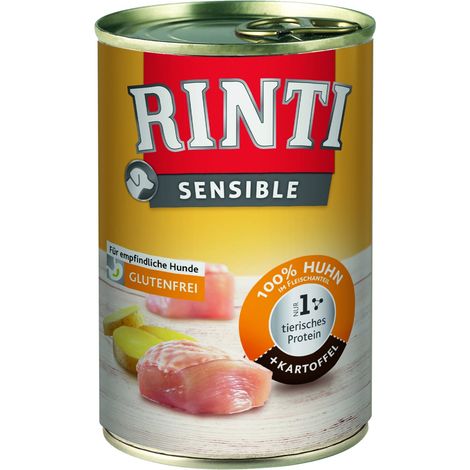 Rinti Sensible Hundenassfutter Adult getreidefrei 400 g Huhn & Kartoffel