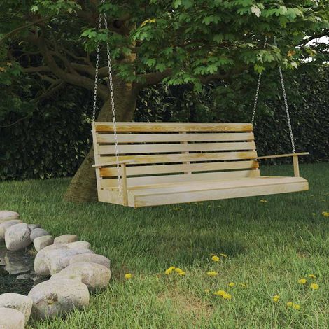 vidaXL Banco columpio madera de pino impregnada 155x65x60 cm (1/5)