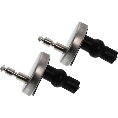 Charnières de Fixation pour Abattant Wc en Acier Inoxydable Noir (1/5)