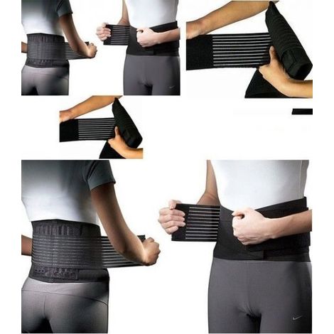 FASCIA CORSETTO LOMBARE ORTOPEDICO ELASTICO STECCHE LOMBALGIA SCIATALGIA