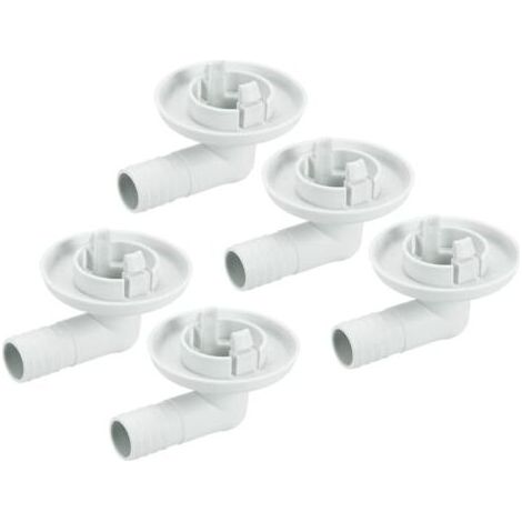 sourcing map Climatisateur Vidange Tuyau Connecteur 23mm 30mm Tube Coude Raccord Remplacement Pièce Accessoires pour Mini-Split Fenêtre AC, Beige Paquet de 5 (1/5)