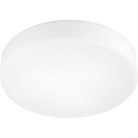 Binnie Applique Plafonnier Rond Verre Satiné E27 IP20 50cm - Groupe Rossini - Grande lampe pour intérieur (1/5)