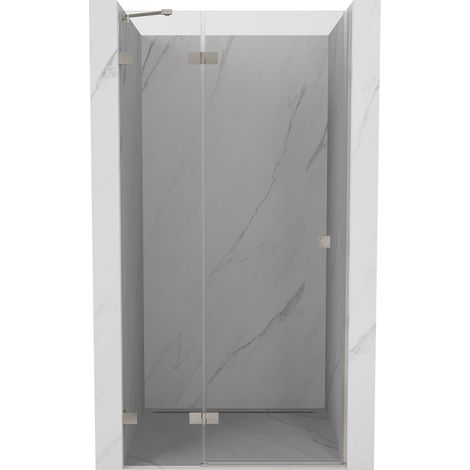 Mexen Lunar porte de douche pivotante gauche 105 cm, transparent, nickel brossé - 834-105-000-97-00-L (1/5)